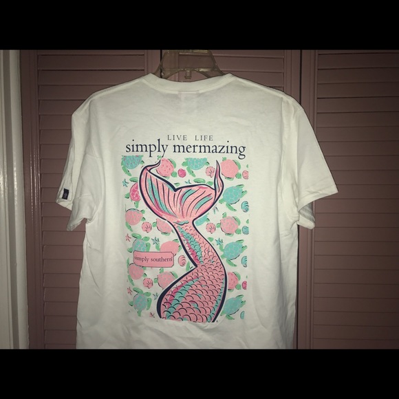 Simply Southern Tops - < NWT Simply Southern Mermaid Tee >